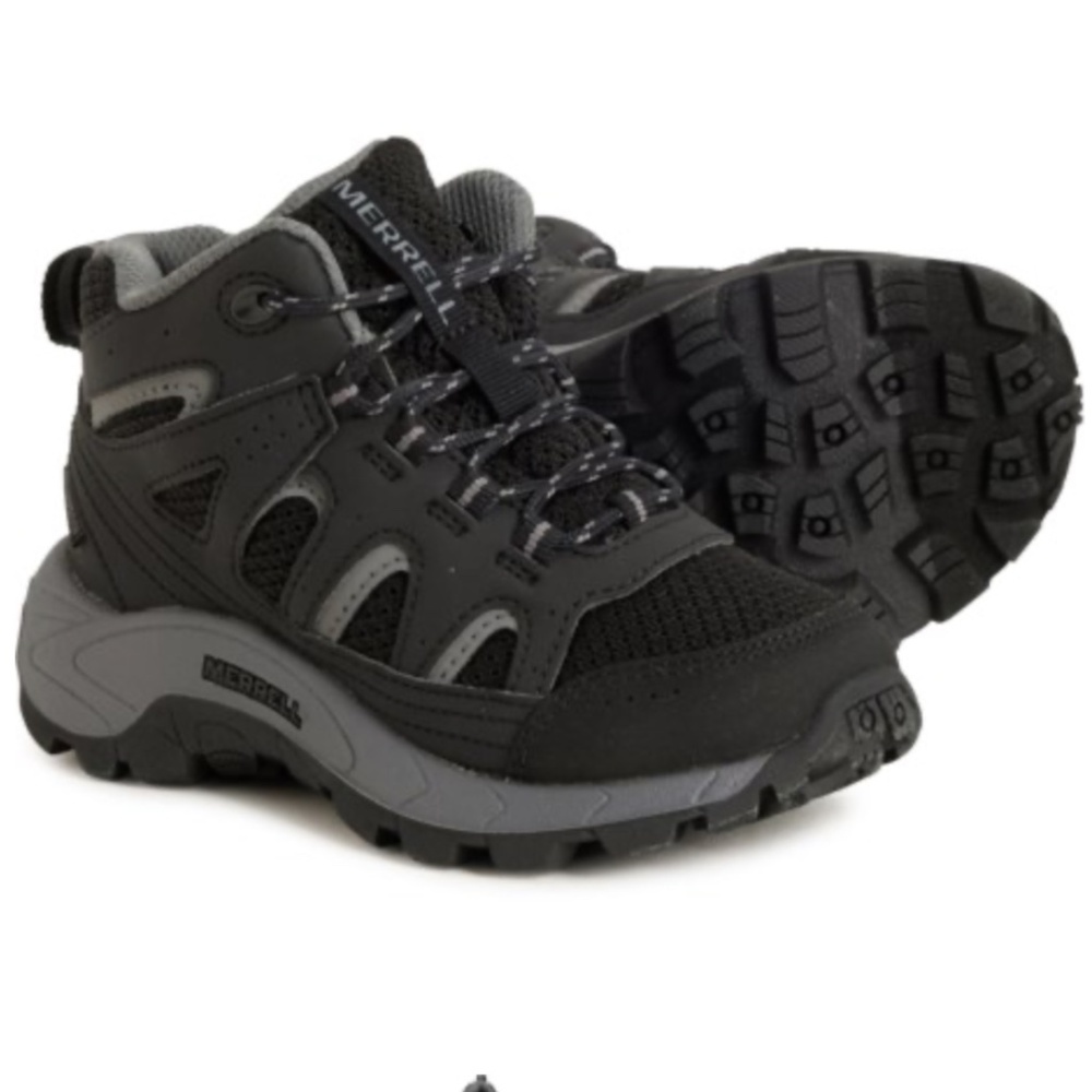 Merrell Boys Oakcreek Mid Hiking Boots Size 13.5